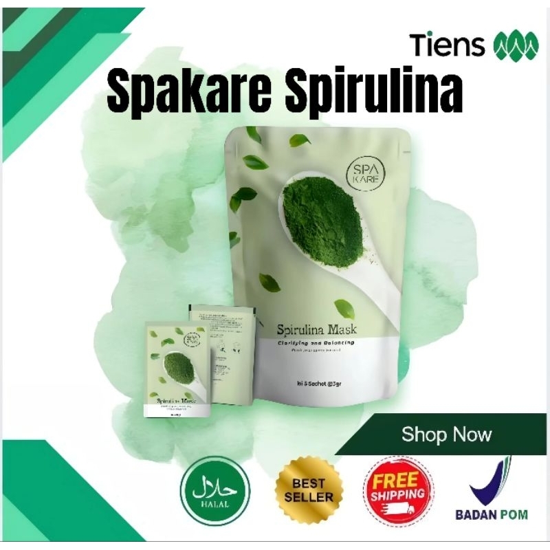 [Produk Terlaris] Spirulina Masker Tiens | Spakare Masker Tianshi | Cocok Semua Jenis Kulit | Kulit 