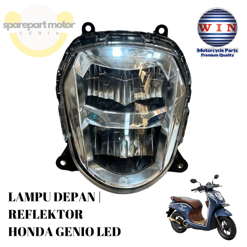 (HONDA GENIO) SPAREPART MOTOR | REFLEKTOR LAMPU DEPAN HONDA GENIO LED MERK WIN ORIGINAL