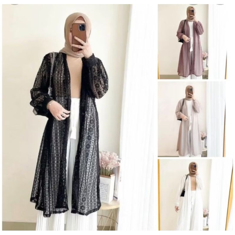 Outer Lengan Panjang Brukat Kondangan Outer Lengan Brokat Balon Lokasi Mataram Lombok