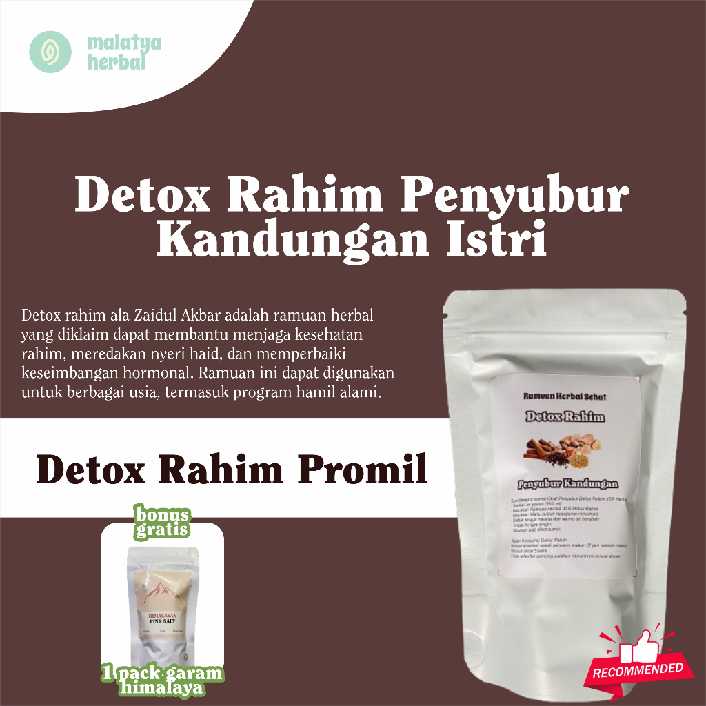 

(Promil) Detox Penyubur Istri Wanita Subur Detox JSR Kesuburan Ala Dr Zaidul Akbar