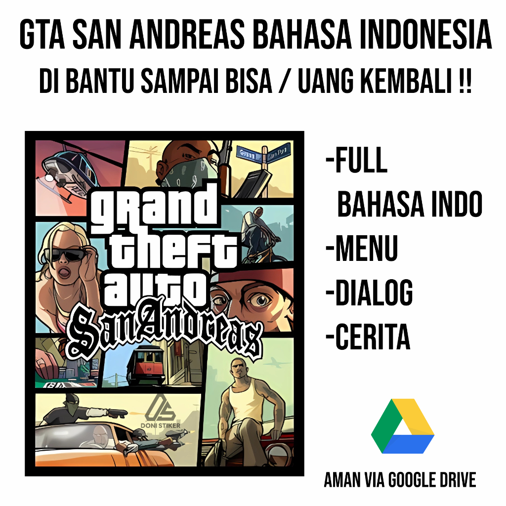 GTA San Andreas bahasa indonesia GTA SA komputer PC laptop