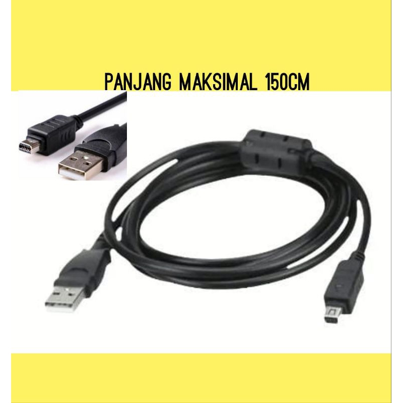 Kabel Charger USB Olympus Stylus MJU 500 600 700 710 800 810 - Kabel Plug 12Pin