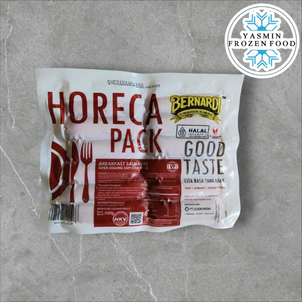 

Bernardi Horeca Sosis Daging Sapi dan Ayam VP 500gr