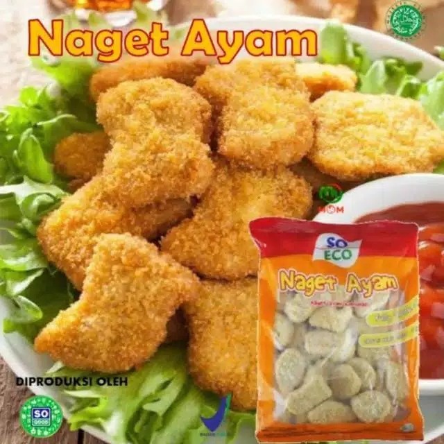 

Termurah Nugget Ayam So Eco Ukuran 1 Kg/ Frozen Food Chicken Naget Halal