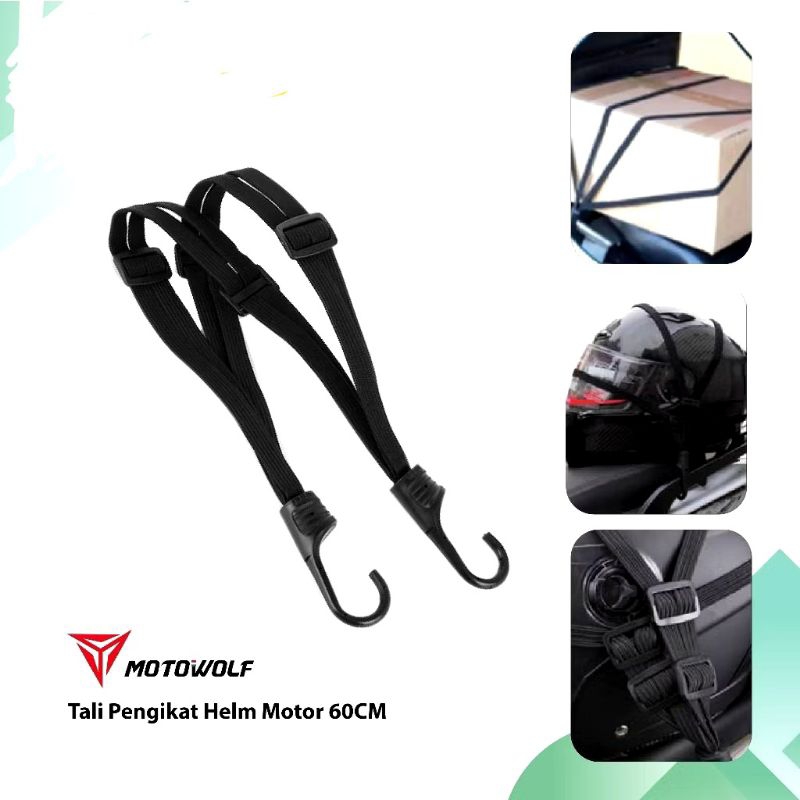Tali motor pengikat helm mantel dan barang