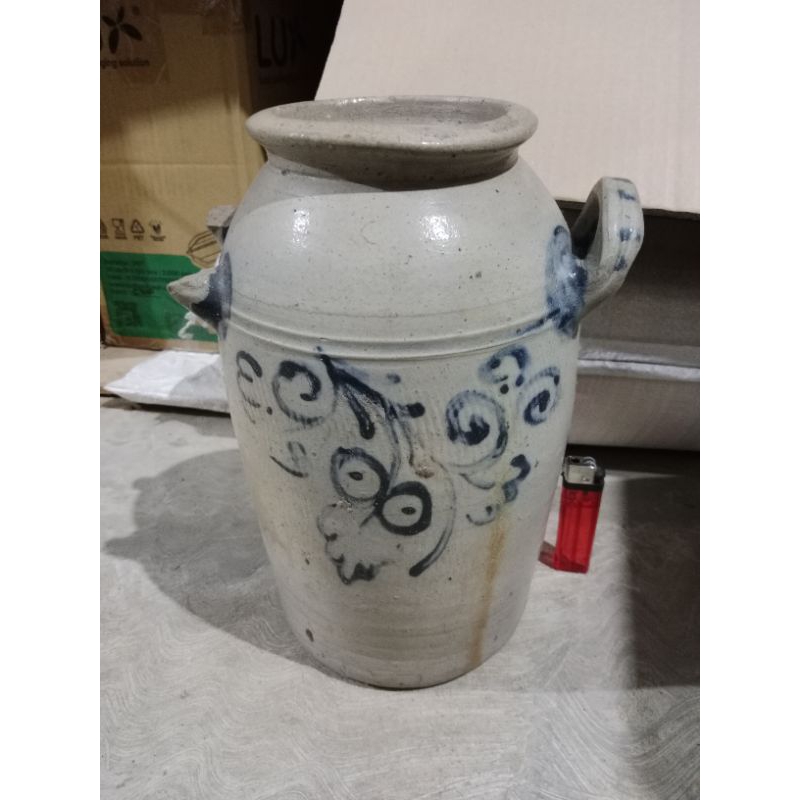 Guci kuno belanda keramik.Guci antik eropa tinggi28cm