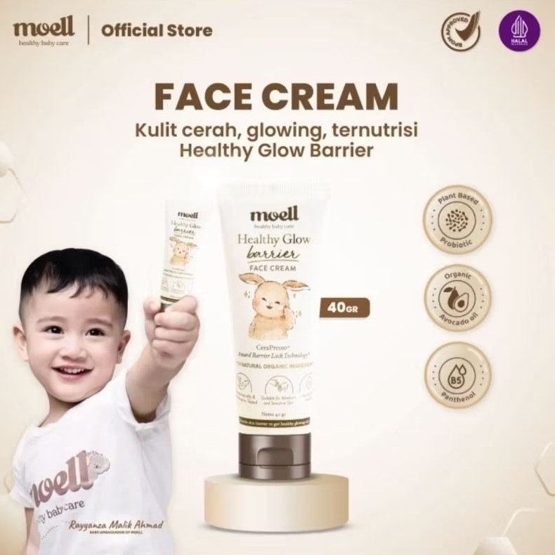 Moell Face Cream 40gr / Cream Wajah Bayi