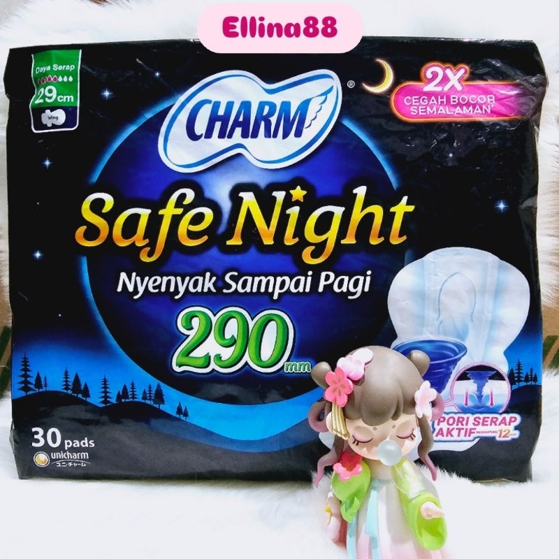 charm safe night 29cm wing isi 30 pads