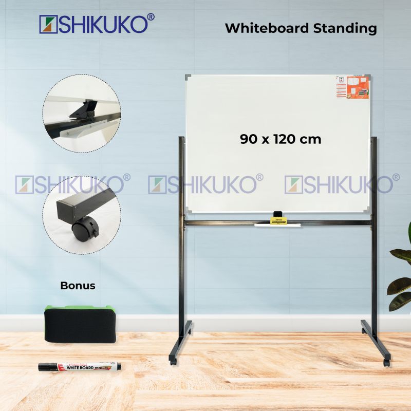 

Whiteboard Standing Kaki Shikuko Papan Tulis Whiteboard 90 x 120