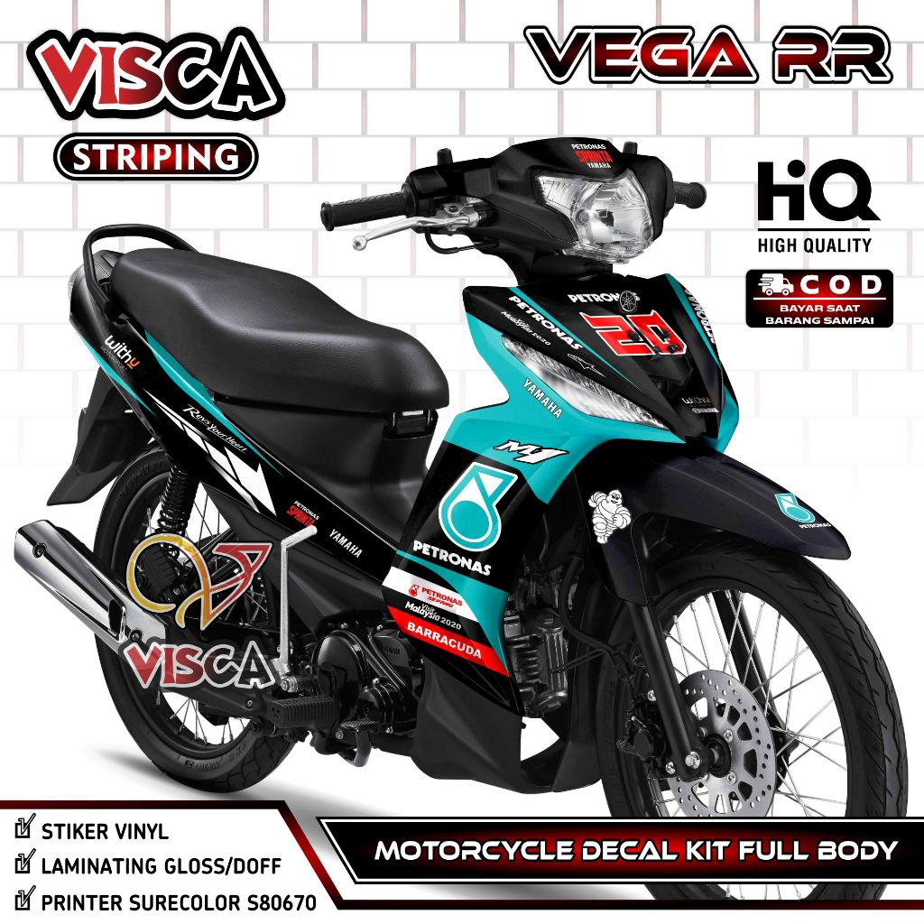 Decal Vega RR Full Body - Stiker Vega RR Fullbody - Dekal Yamaha Vega RR - Striping Vega RR Variasi 