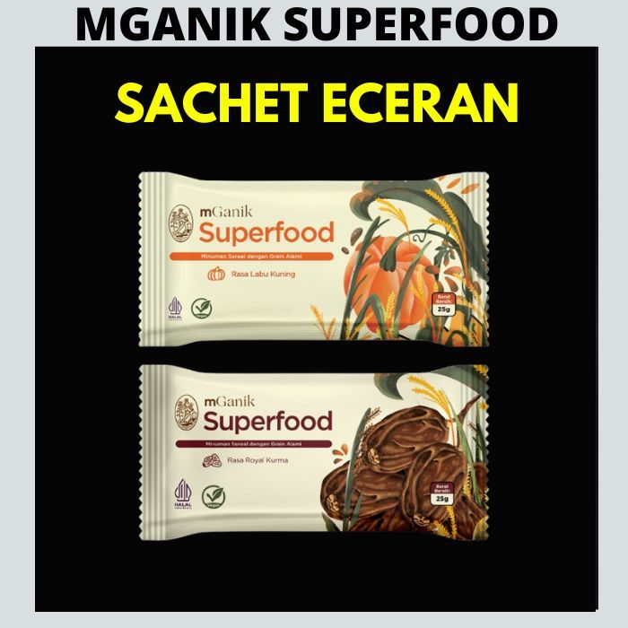 

MGANIK MULTIGRAIN SACHETAN / ECERAN MULTIGRAIN ECER GAINER SUPERFOOD MGANIK SACHET