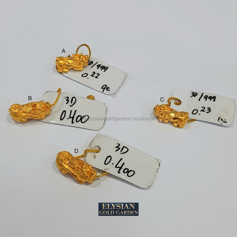 Charm Emas Naga Gelang Tali