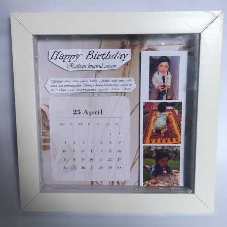 frame 3d kalender 3 poto uk 20x20
