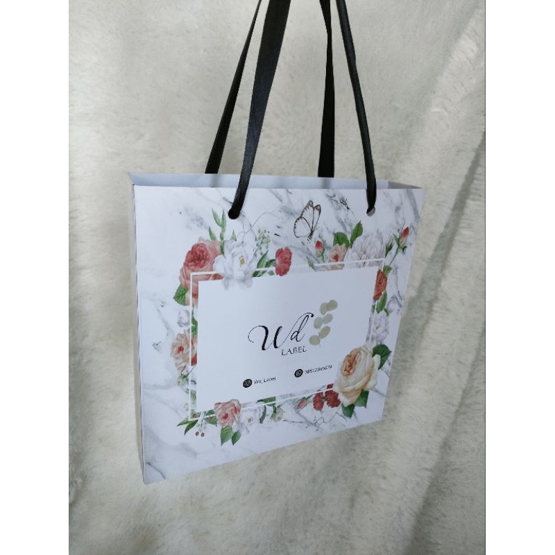 

Paperbag hijab 16x16x3cm min 50pcs packaging hijab paperbag online shop