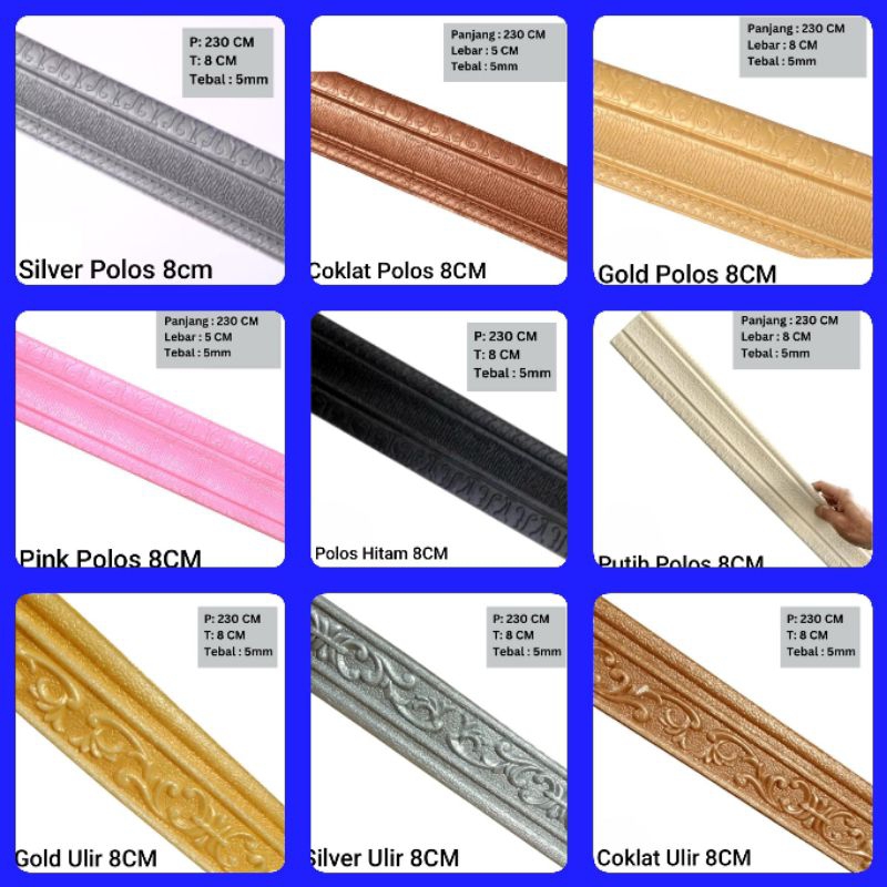 PUSAT GROSIR WALLPAPER Walpaper List Foam Stiker Dinding List Dinding 3D Pembatas Wallfoam Stiker 3D