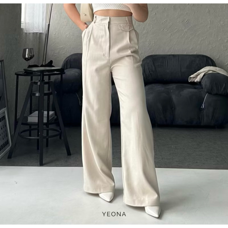 (New) Yeona Oro Pants Beige