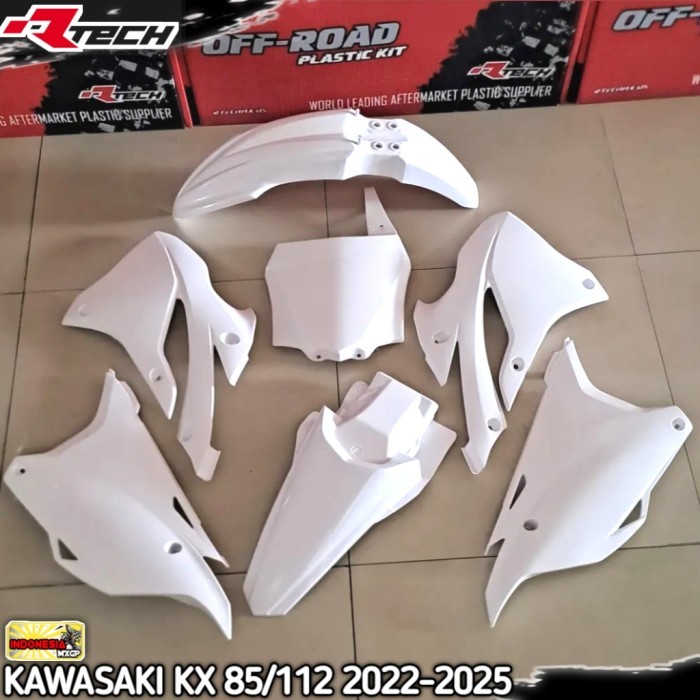 KAWASAKI KX 85 112 2022 2023 2024 2025 - RACETECH COMPLETE PLASTIK KIT - COVER BODY FULL SET TRAIL -