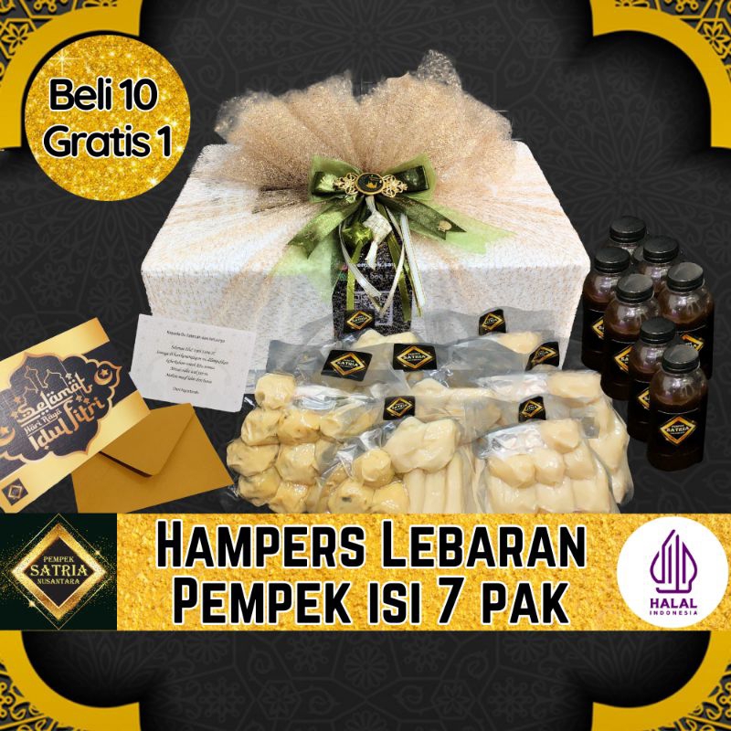 

Hampers Puasa Ramadhan Lebaran Idul Fitri gift kado parcel parsel pempek empek Satria Frozen beku isi 7 Pack