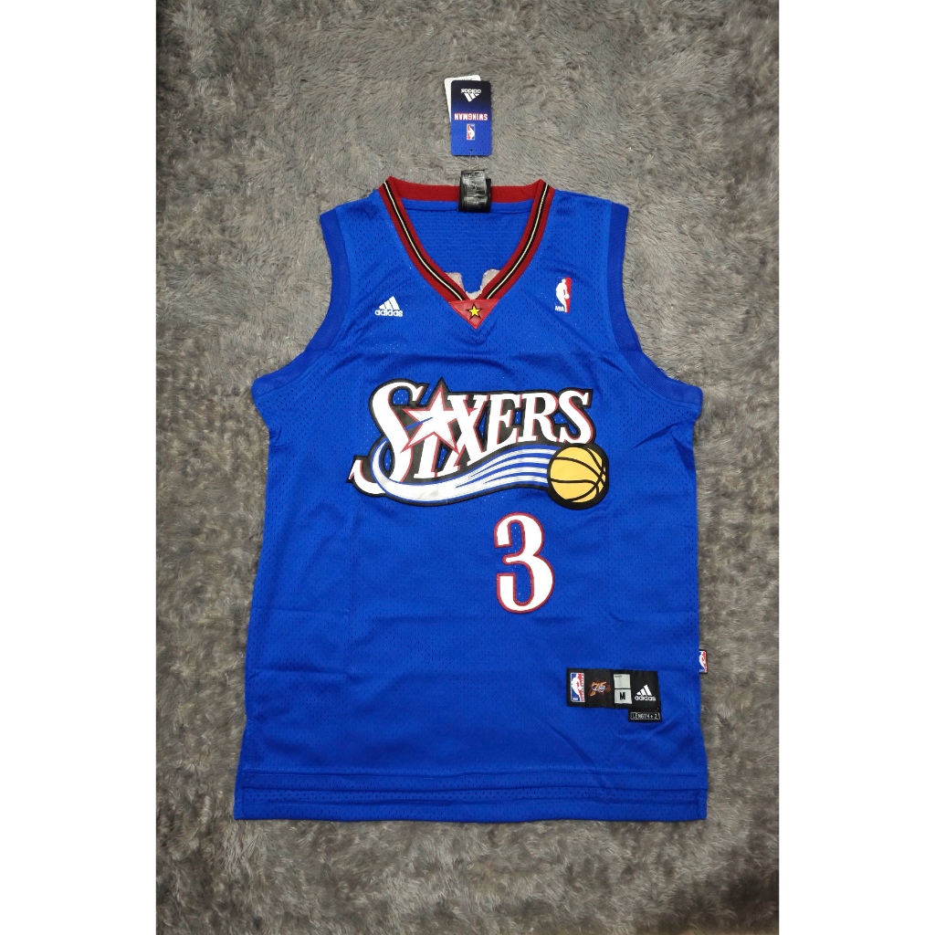 SALE Jersey Basket Swingman - Sixers #3 Iverson Biru BNWT