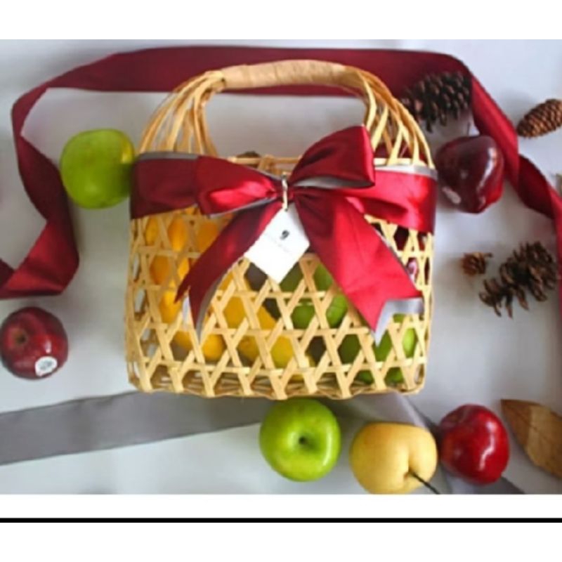 Keranjang Rotan tas keranjang anyaman bambu tas Hampers souvenir / keranjang