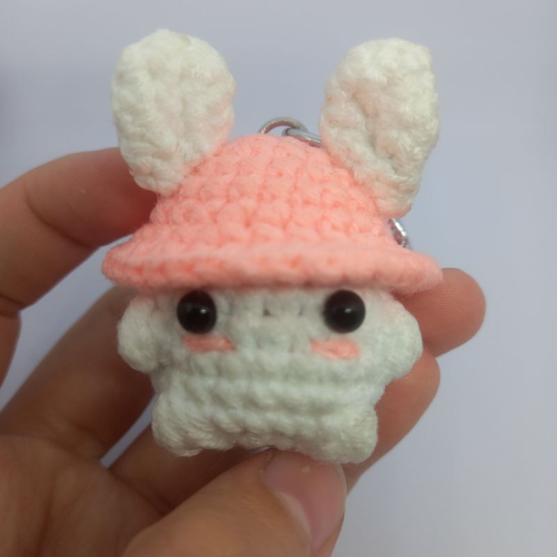AMIGURUMI CROCHET MUSHROOM KELINCI JAMUR BONEKA RAJUT RAJUTAN LUCU BONEKA LUCU COCOK UNTUK HADIAH