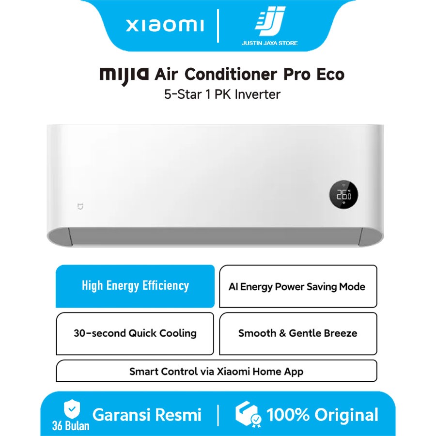 Xiaomi Mijia AC Air Conditioner 1 PK Inverter Pro Eco 5-Star | Low Watt | Smart Control | Quick Cool