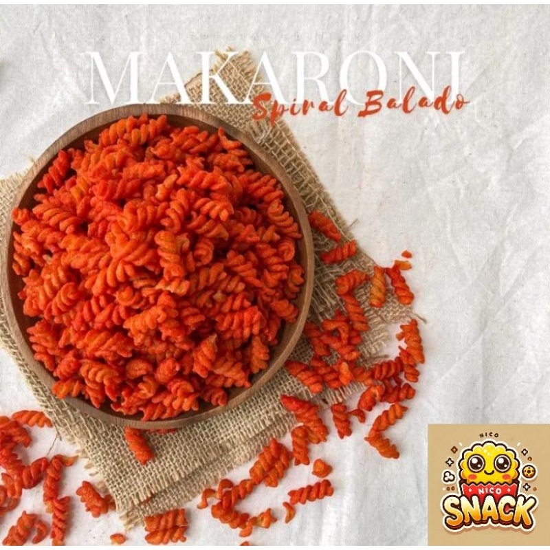 

Cemilan Makaroni Spiral Balado Premium