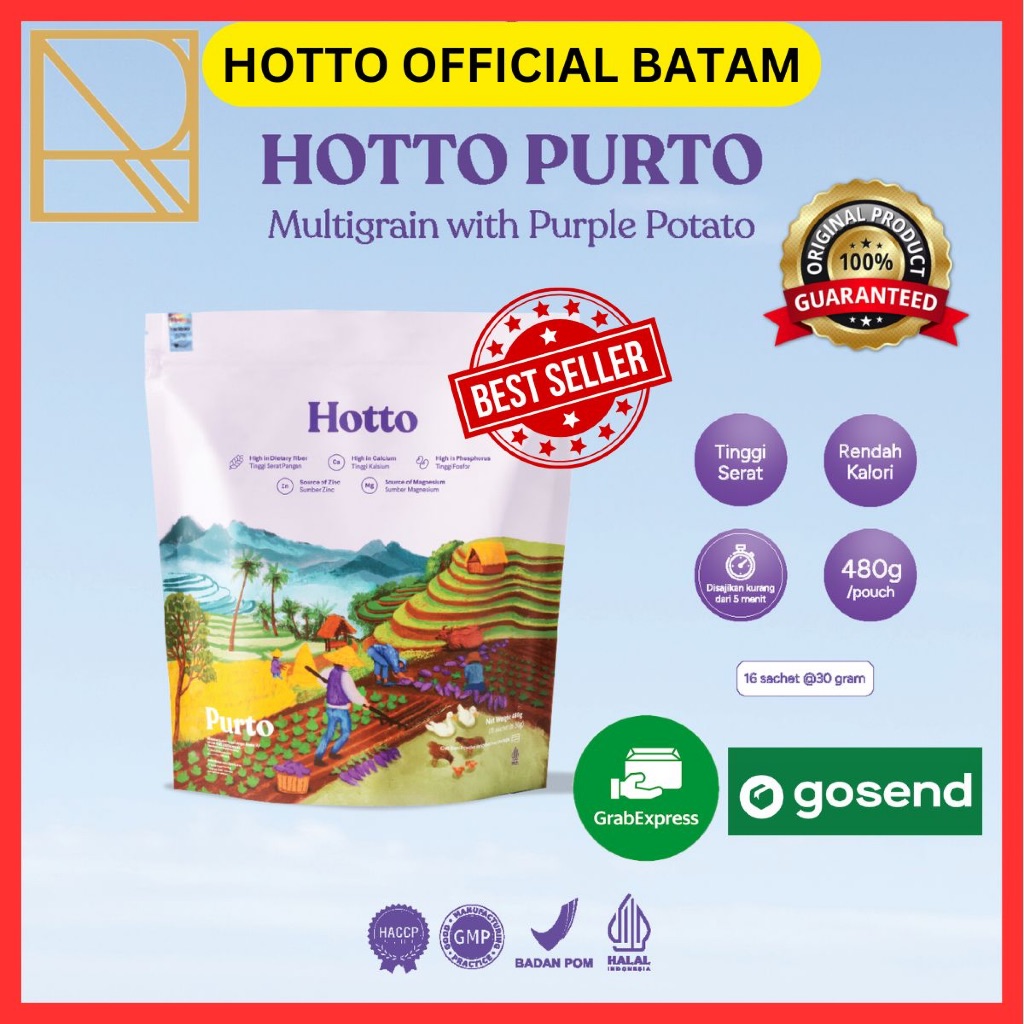 

[ KHUSUS KOTA BATAM ] Hotto Purto Multigrain 1 Pouch 16 Sachets