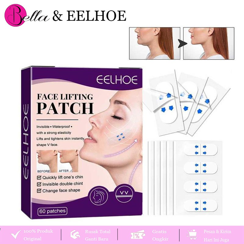 【COD】EELHOE 60Pcs Face Lifting Patch V Face Makeup Adhesive Tape Invisible Breathable Lift Face Stic