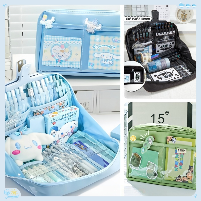 

[COD]Tempat pensil anak/penyimpanan nyaman berlapis berkapasitas besar multifungsi/tempat pensil tas sekolah pola kartun