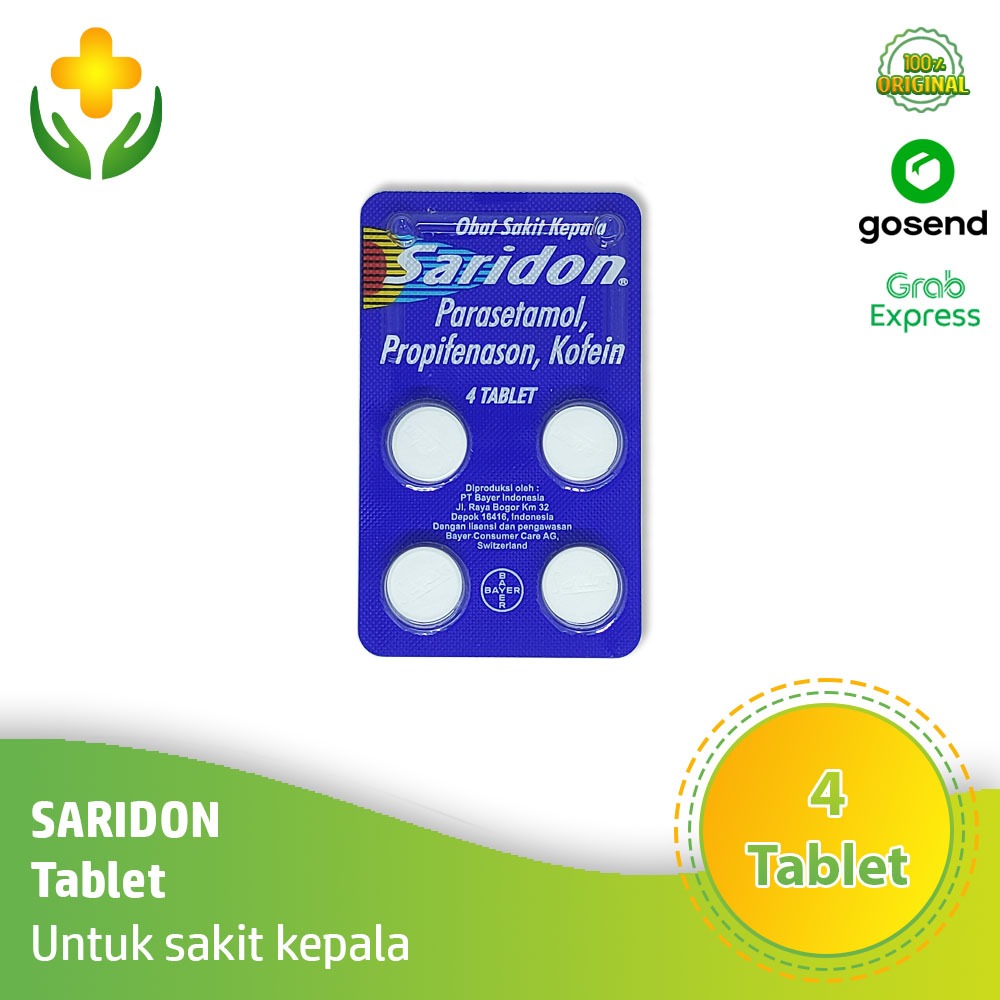 Saridon 4 Tablet - Obat Sakit Kepala Sakit Gigi