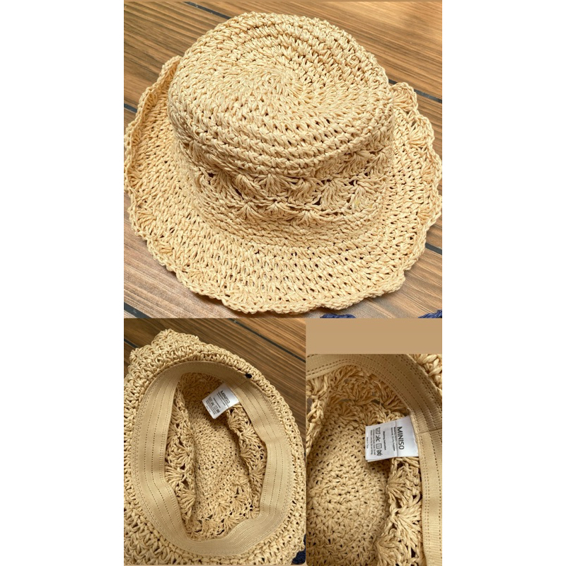 topi pantai miniso / summer hat
