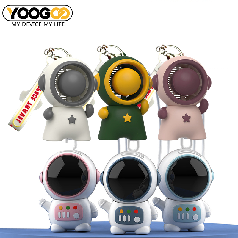 YOOGOO 300MAH Mini Kipas Angin Portable Fan Mini / Astronaut Hanging Neck Fan Desk Fan