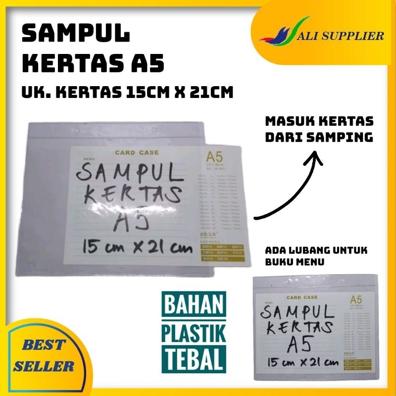 

SAMPUL KERTAS A5 MIKA TEBAL PELINDUNG KERTAS DOKUMEN A5 MURAH TEBAL / SAMPUL KERTAS A5 / PLASTIK MIKA DITEMBOK / SAMPUL POSTER DITEMBOK / SAMPUL BROSUR DIDINDING / SAMPUL BANNER DITEMBOK / SAMPUL KERTAS / SAMPUL UKURAN A5 Plastic / SAMPUL MENU RESTORAN