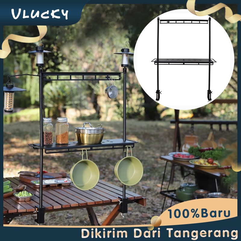 Rak Gantungmeja Lipat Outdoor Camping Set Rak Meja Camping Penyimpanan Mudah