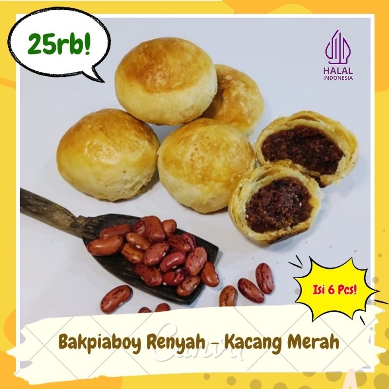 

Bakpia Premium Big Size - Bakpiaboy Renyah isi Kacang Merah (6Pcs/300gr)