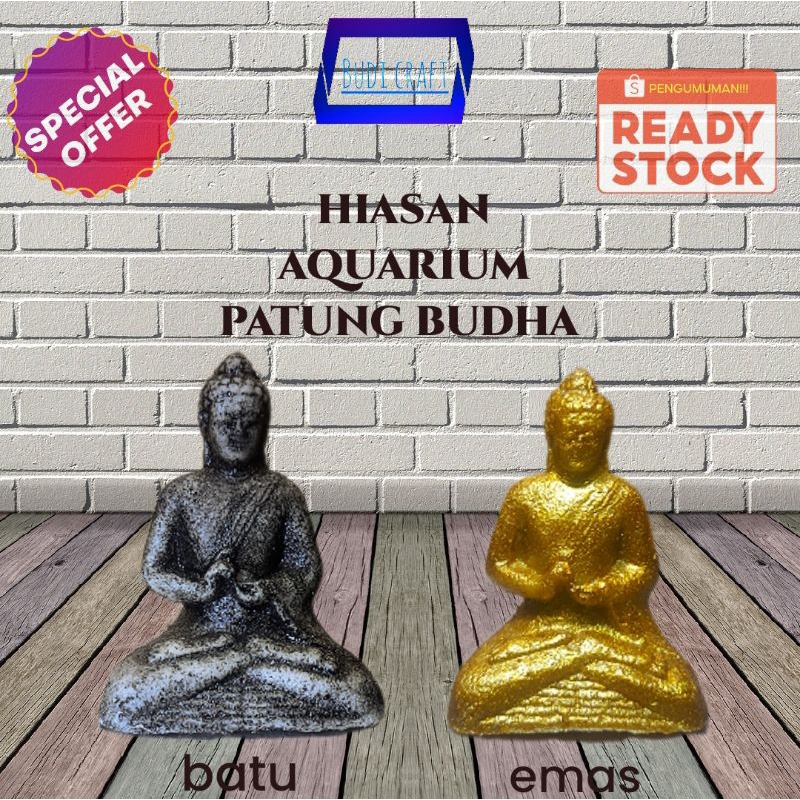 hiasan aquarium patung budha