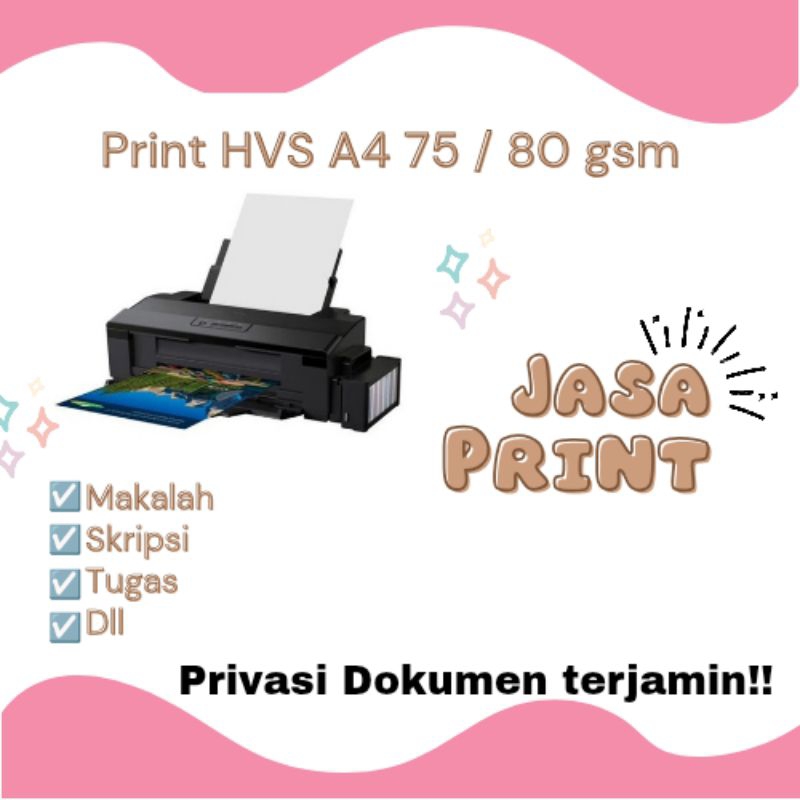 

Jasa Print Jasa Cetak Satu Warna/Dua Warna ukuran A4 Cetak Makalah, Skripsi, Tesis, Tugas, dll