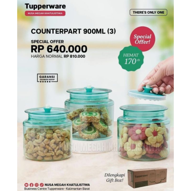 Counterpart 900ml  // toples kue tosca crystal