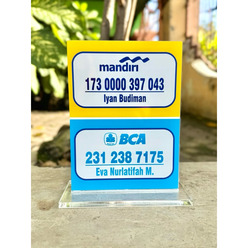 

(BISA COD) AKRILIK MEJA 20x15cm BISA CUSTOM DESAIN REKENING