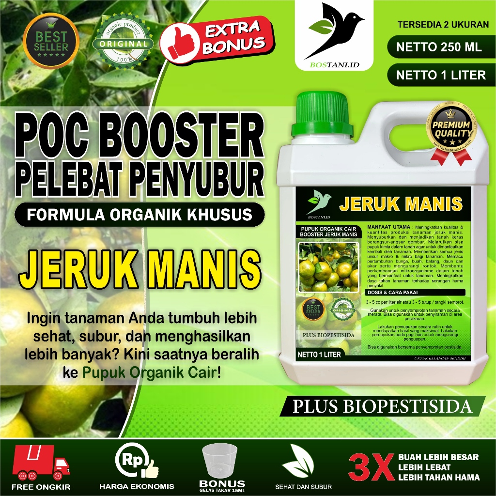 Pupuk Organik Cair Jeruk Manis / Booster Jeruk Manis / Pupuk Jeruk Manis Cair  / Nutrisi Jeruk Manis