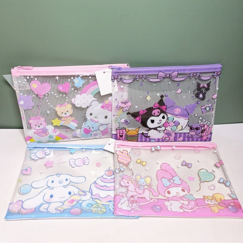 

Map File Jaring Mika A5 Karakter Sanrio / Map Domumen Glitter Sanrio / Tempat pensil / Pouch
