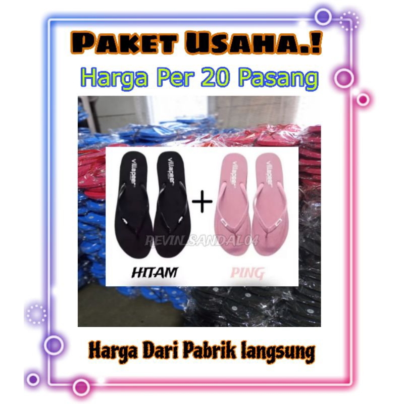 PAKET USAHA/HARGA GROSIR 20 PCS/PASANG/SANDAL JAPIT VILPER Classic New 2025