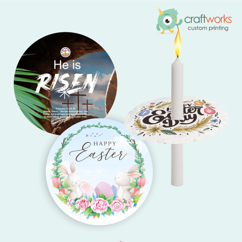 TATAKAN LILIN PASKAH - CUSTOM KARTON TATAKAN LILIN