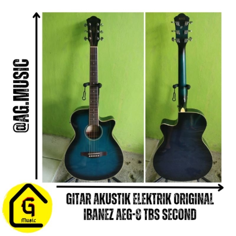 GITAR AKUSTIK ELEKTRIK ORIGINAL IBANEZ AEG-8 TBS / AEG 8 SECOND MULUS MURAH (FREE ONGKIR AREA JAWA)