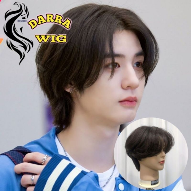 WIG RAMBUT PALSU PRIA KOREA MODEL BELAHAN TENGAH