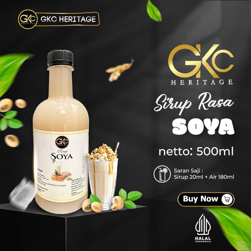 

GKC Heritage Sirup Bali - Sirup Cair Konsentrat Minuman Kedelai - HALAL - 500ml - Soya Syrup Botol