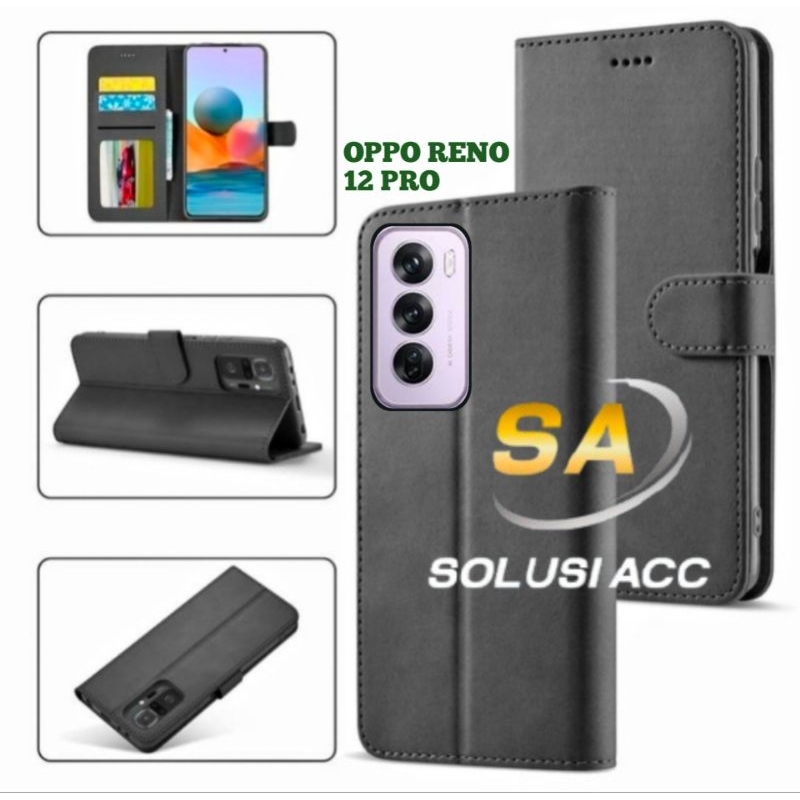 CASE HP OPPO RENO 12 PRO FLIP COVER WALLET SARUNG HP CASING DOMPET LEATHER CASE | CASE DOMPET OPPO R