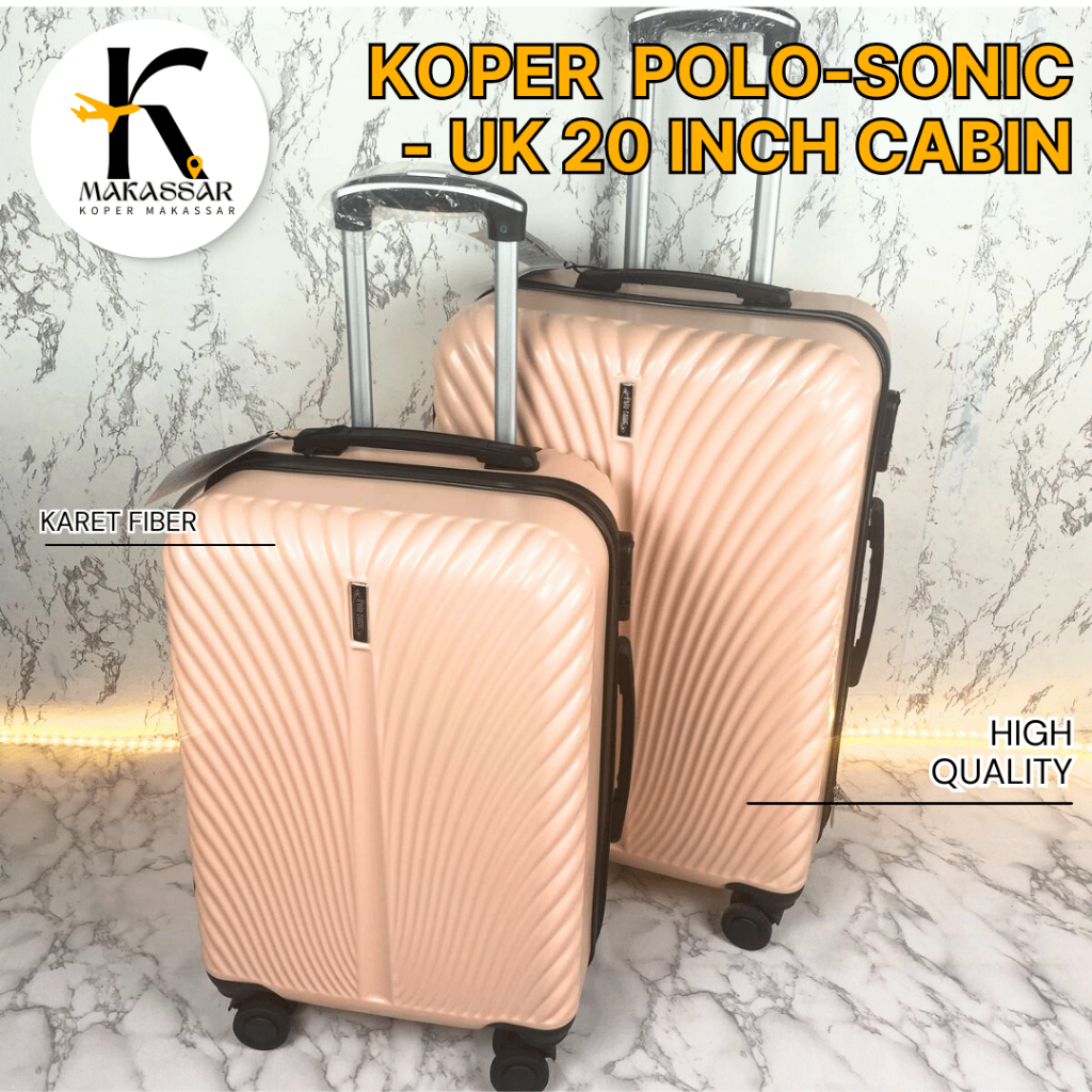 [ PENGIRIMAN LUAR MAKASSAR ] KOPER POLO SONIC 20 INCH CABIN KOPER FIBER SUPER PREMIUM KOPER POLO SON