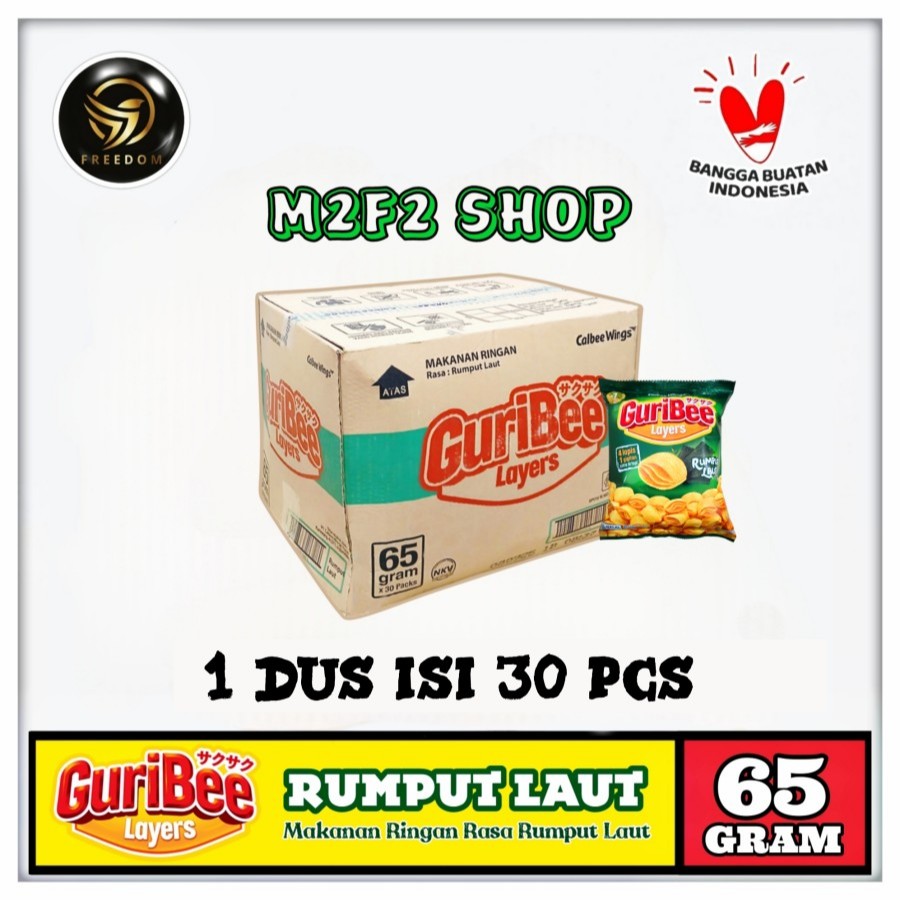 

Keripik GuriBee Layers Snacks Rumput Laut - 65 gr (Kemasan Karton)
